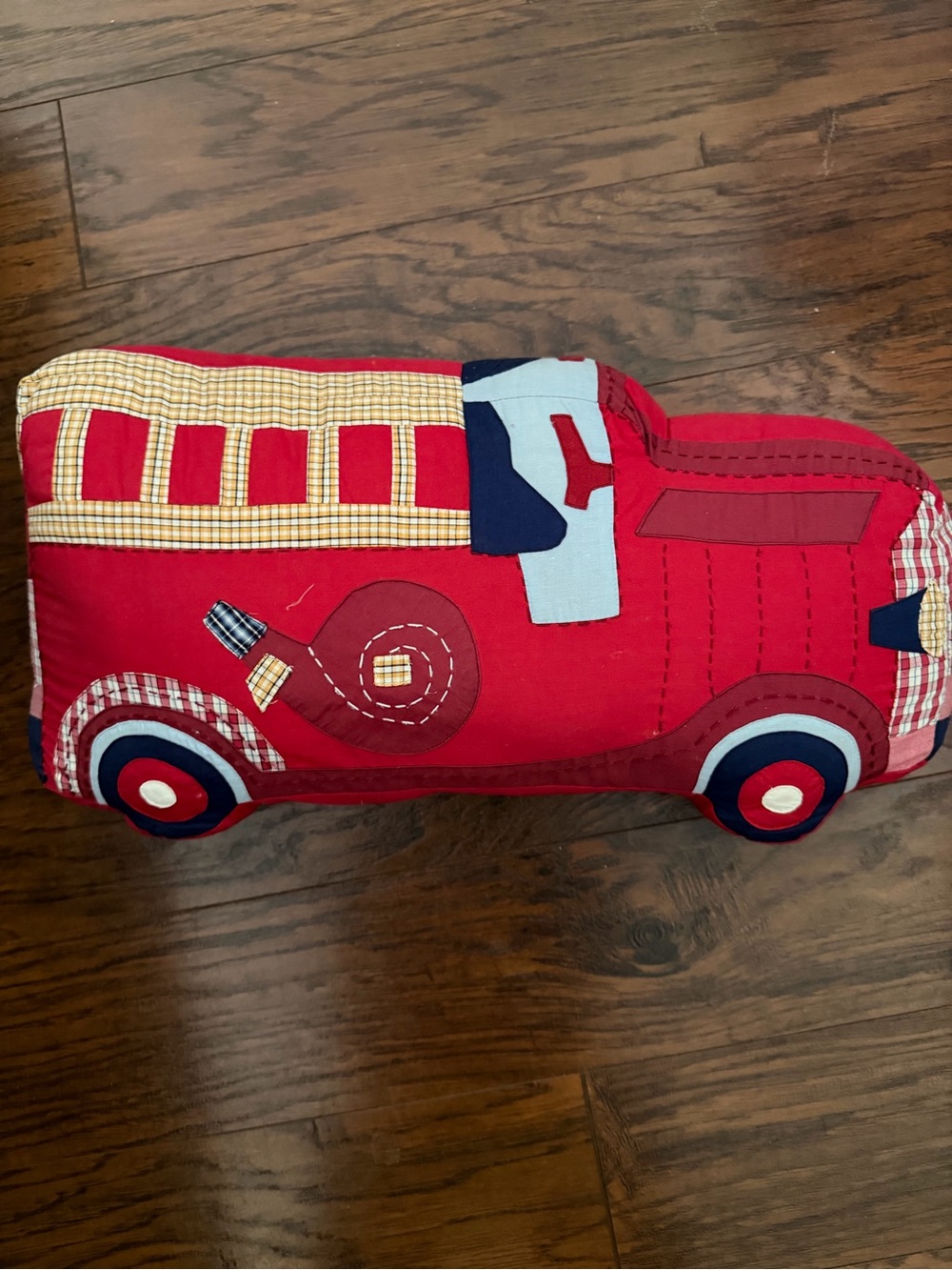 Red Fire Truck Plush Pillow pottery barn kids